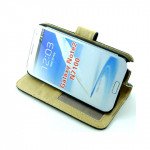 Wholesale Galaxy Note 2 Square Flip Leather Wallet Case with Stand (Black)